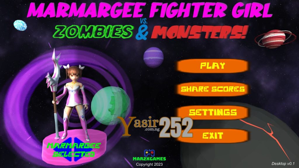 Marmargee Fighter Girl vs Zombies and Monsters